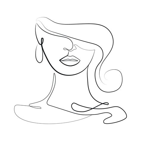 woman face line drawing